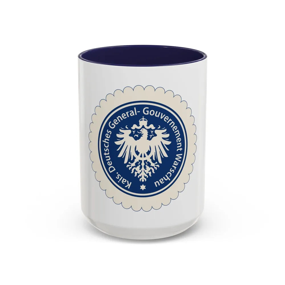 Seal of the Government-General of Warsaw - Accent Coffee Mug 15oz Navy - Go Mug Yourself