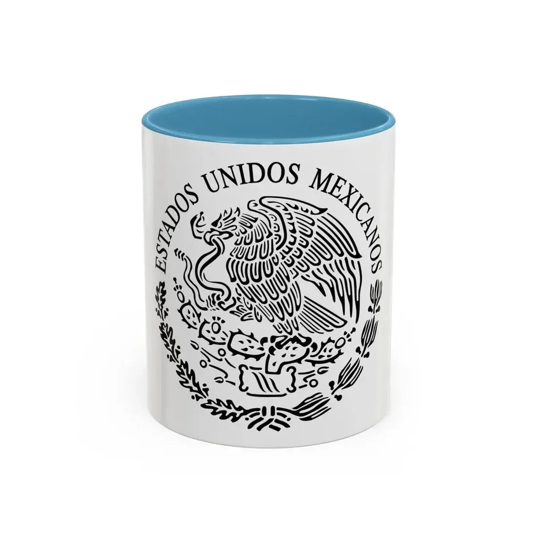 Seal of the Government of Mexico 2 - Accent Coffee Mug 11oz Light Blue - Go Mug Yourself