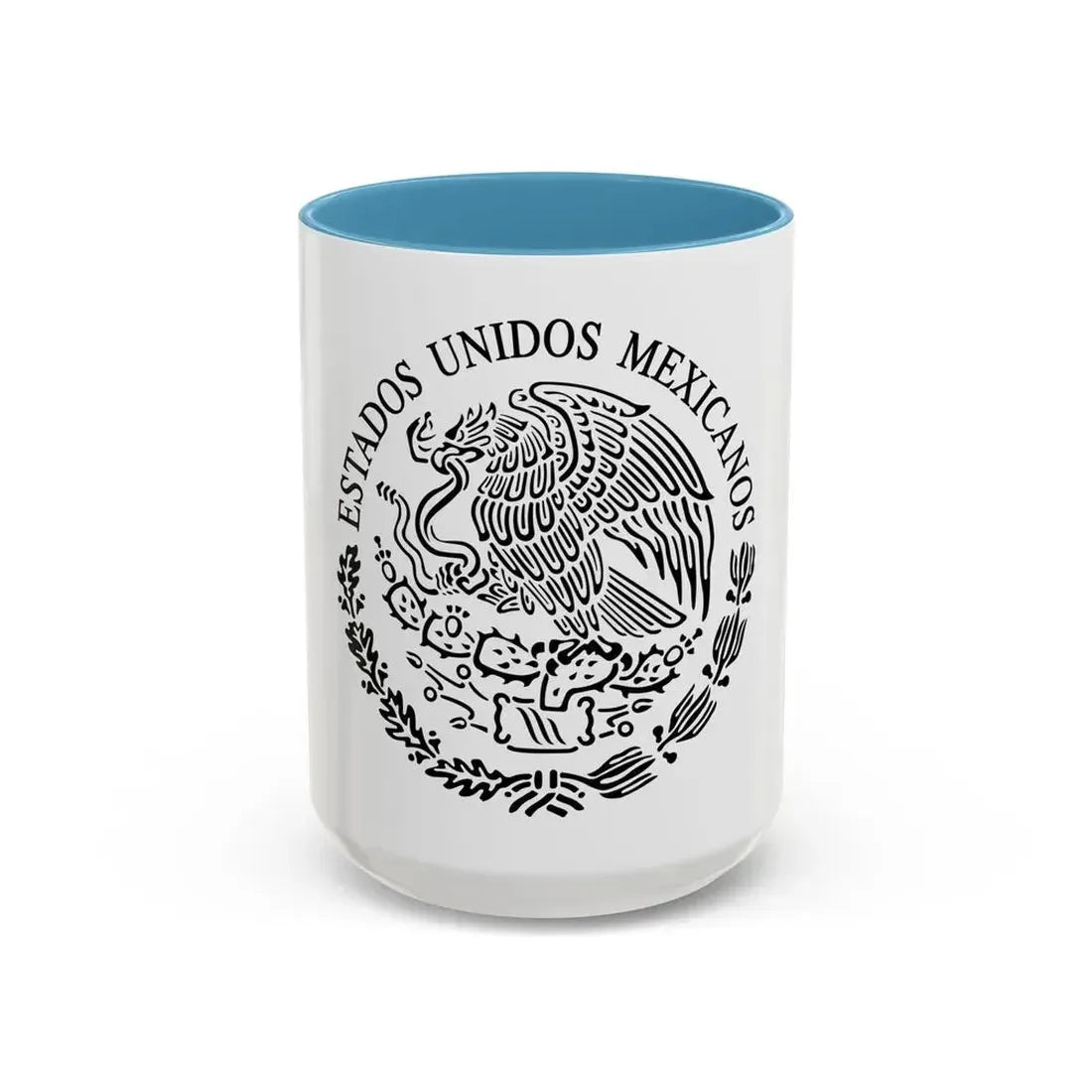 Seal of the Government of Mexico 2 - Accent Coffee Mug 15oz Light Blue - Go Mug Yourself