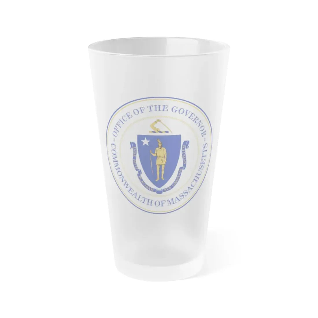 Seal of the Governor of Massachusetts - Frosted Pint Glass 16oz 16oz Frosted - Go Mug Yourself
