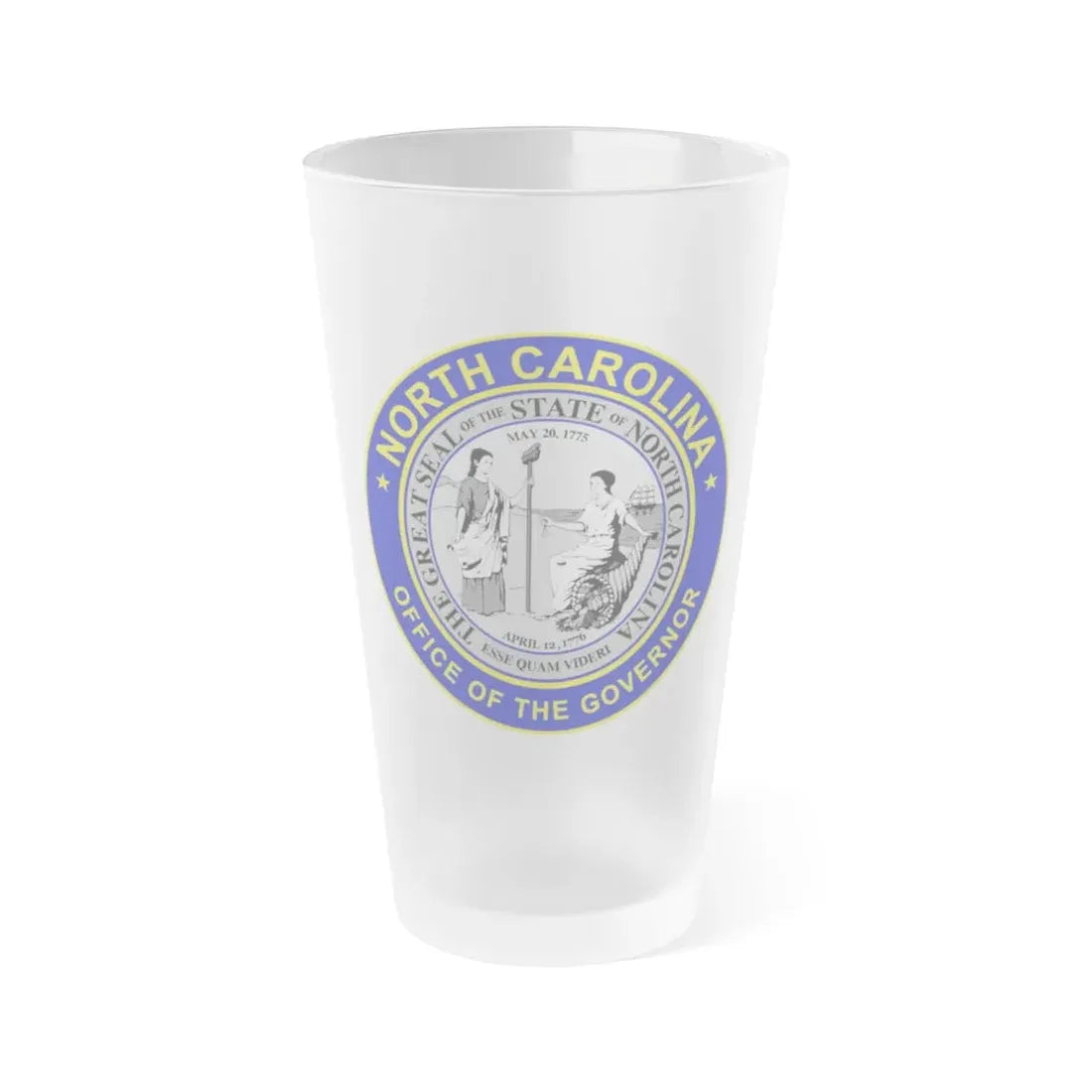 Seal of the Governor of North Carolina - Frosted Pint Glass 16oz 16oz Frosted - Go Mug Yourself