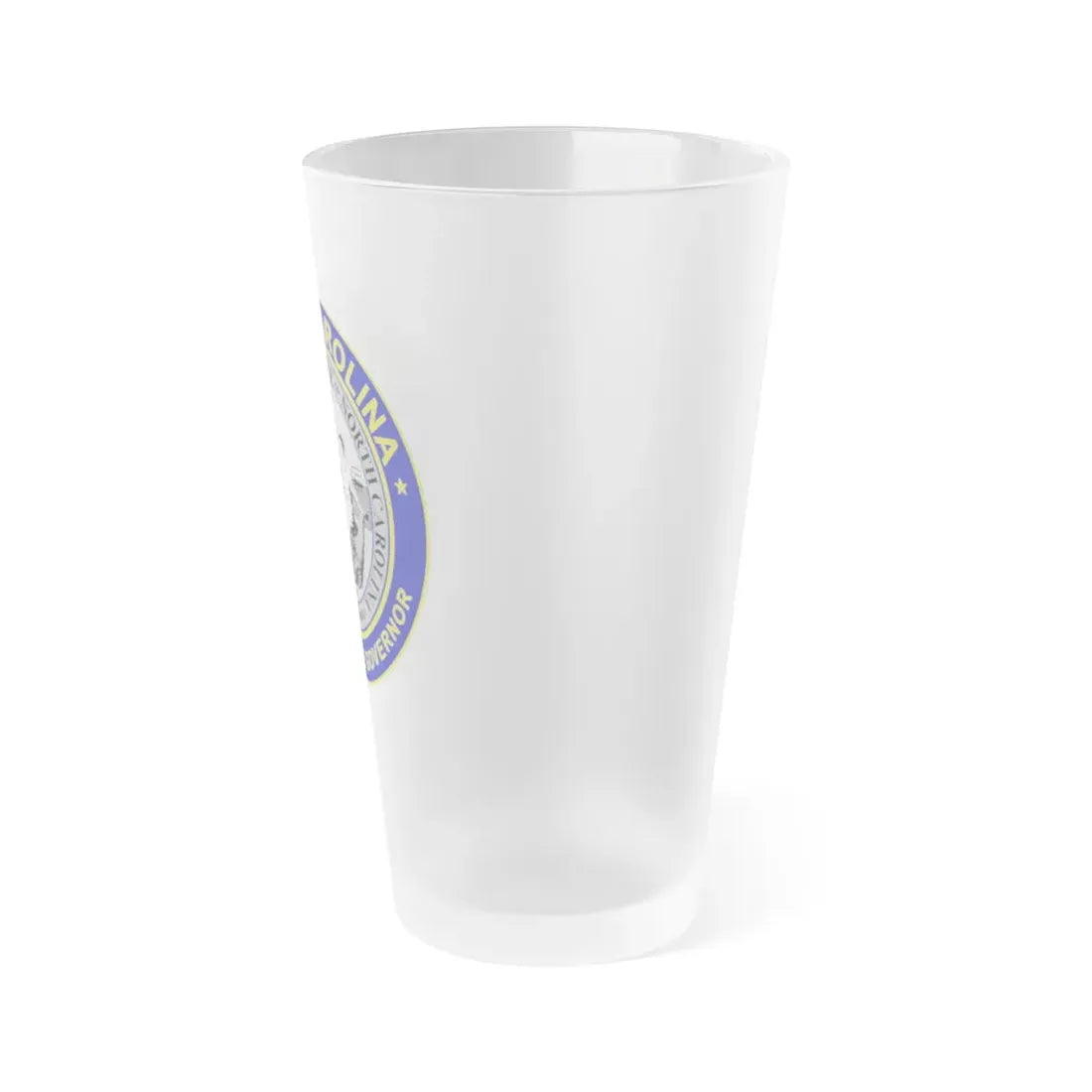 Seal of the Governor of North Carolina - Frosted Pint Glass 16oz - Go Mug Yourself