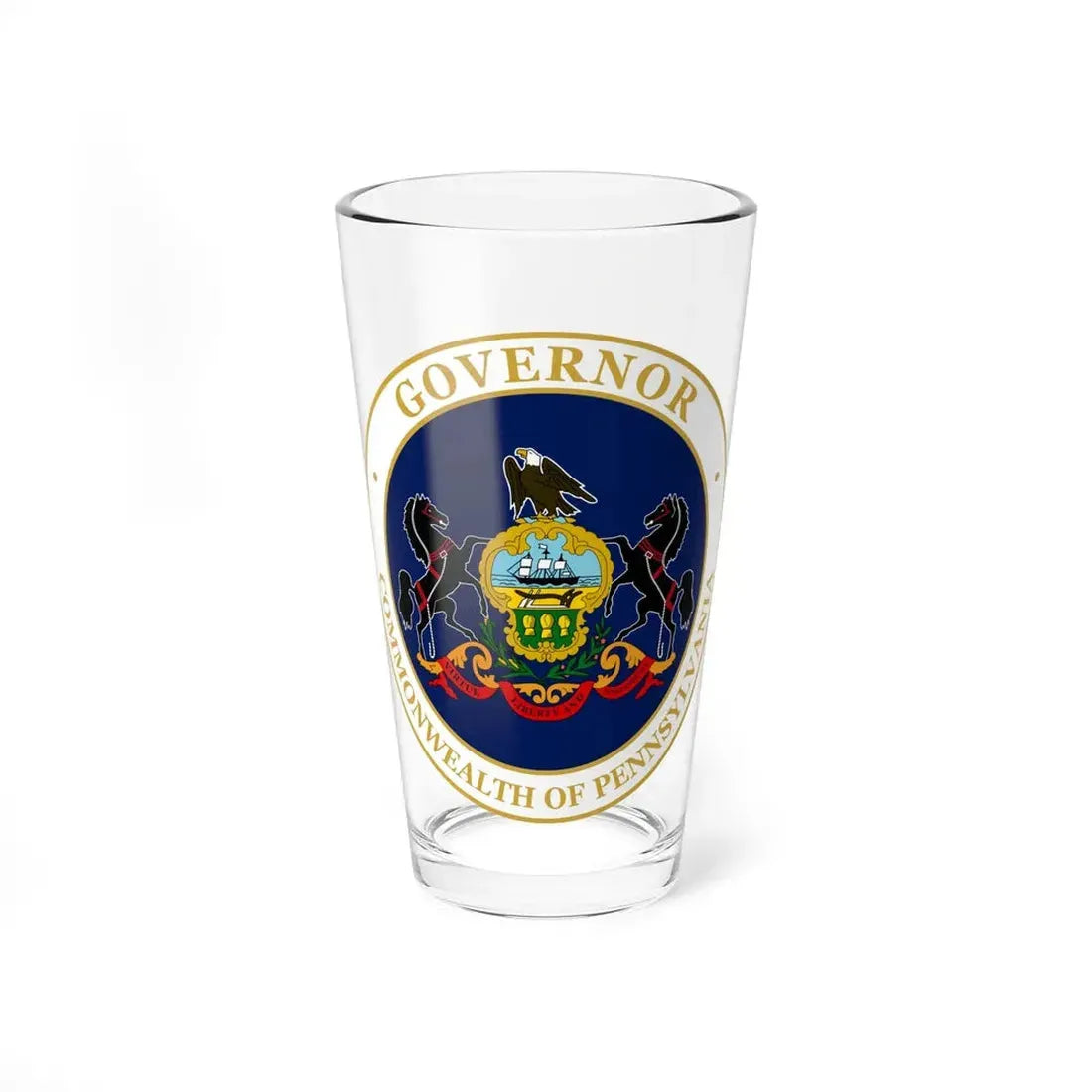 Seal of the Governor of Pennsylvania v2 - Pint Glass 16oz 16oz - Go Mug Yourself