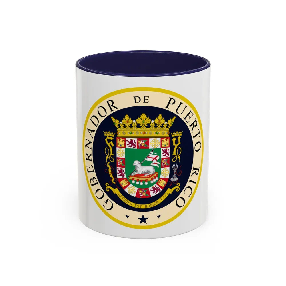 Seal of the Governor of Puerto Rico - Accent Coffee Mug 11oz Navy - Go Mug Yourself
