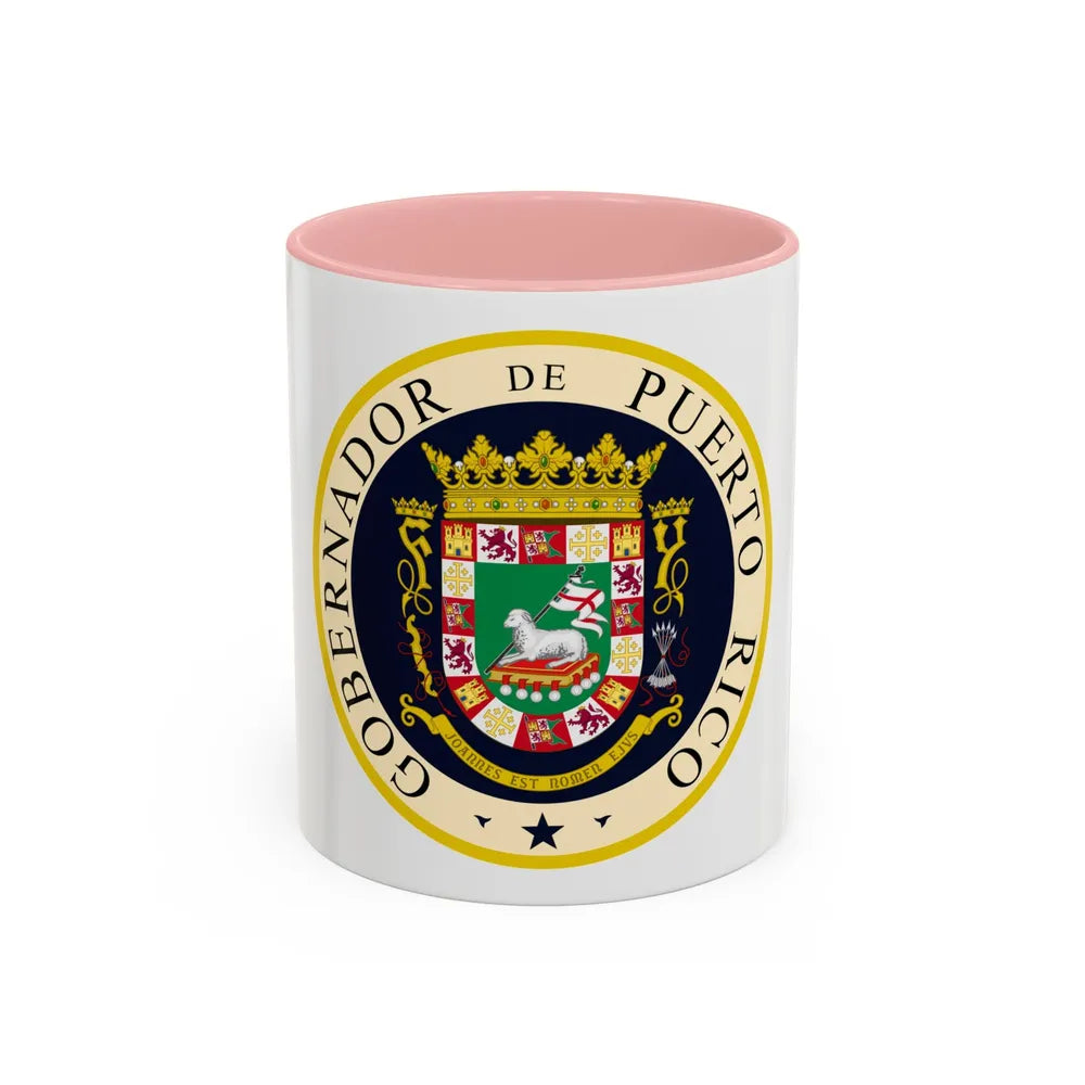 Seal of the Governor of Puerto Rico - Accent Coffee Mug 11oz Pink - Go Mug Yourself
