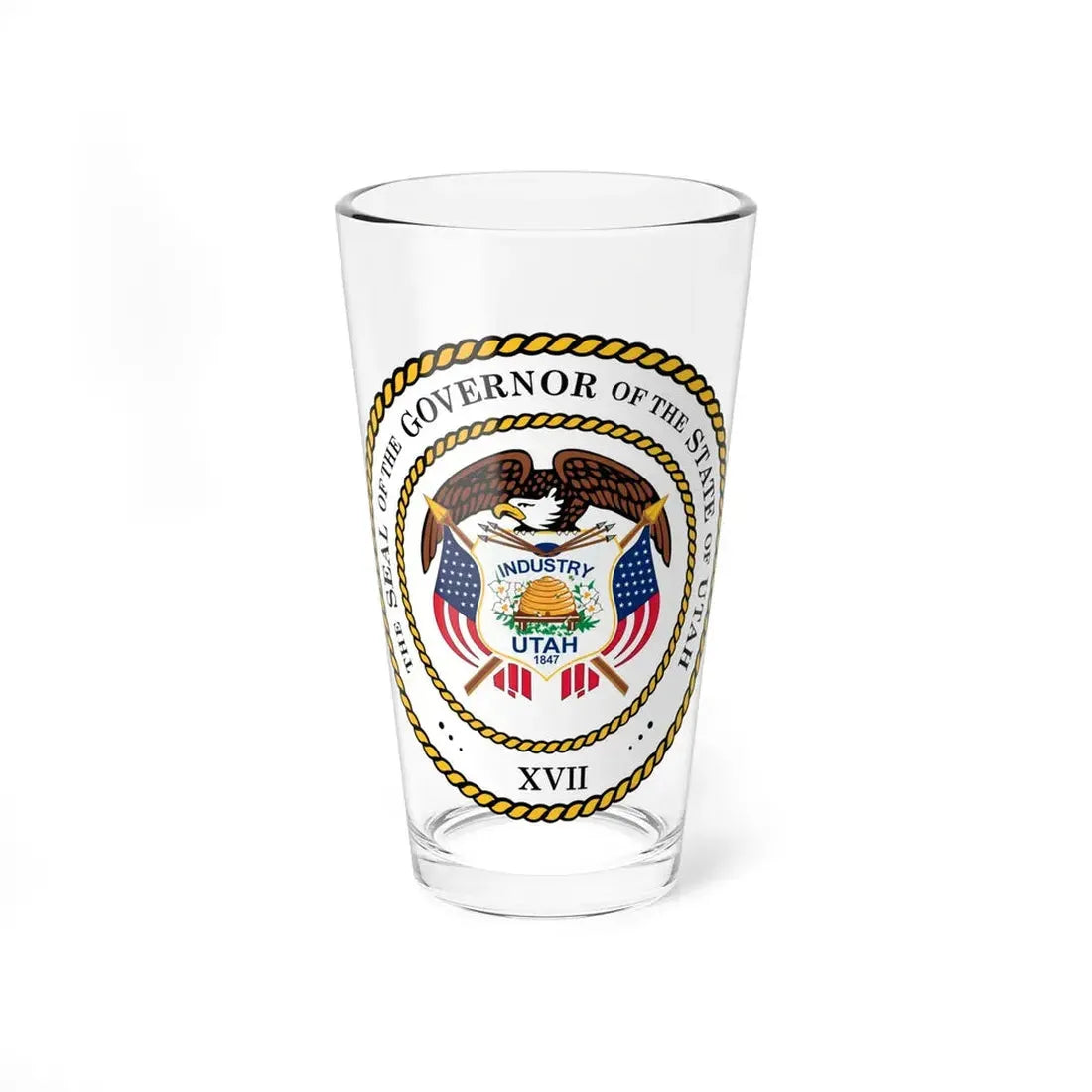 Seal of the Governor of Utah 2011 - Pint Glass 16oz 16oz - Go Mug Yourself