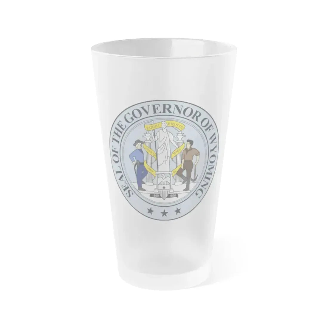 Seal of the Governor of Wyoming - Frosted Pint Glass 16oz 16oz Frosted - Go Mug Yourself