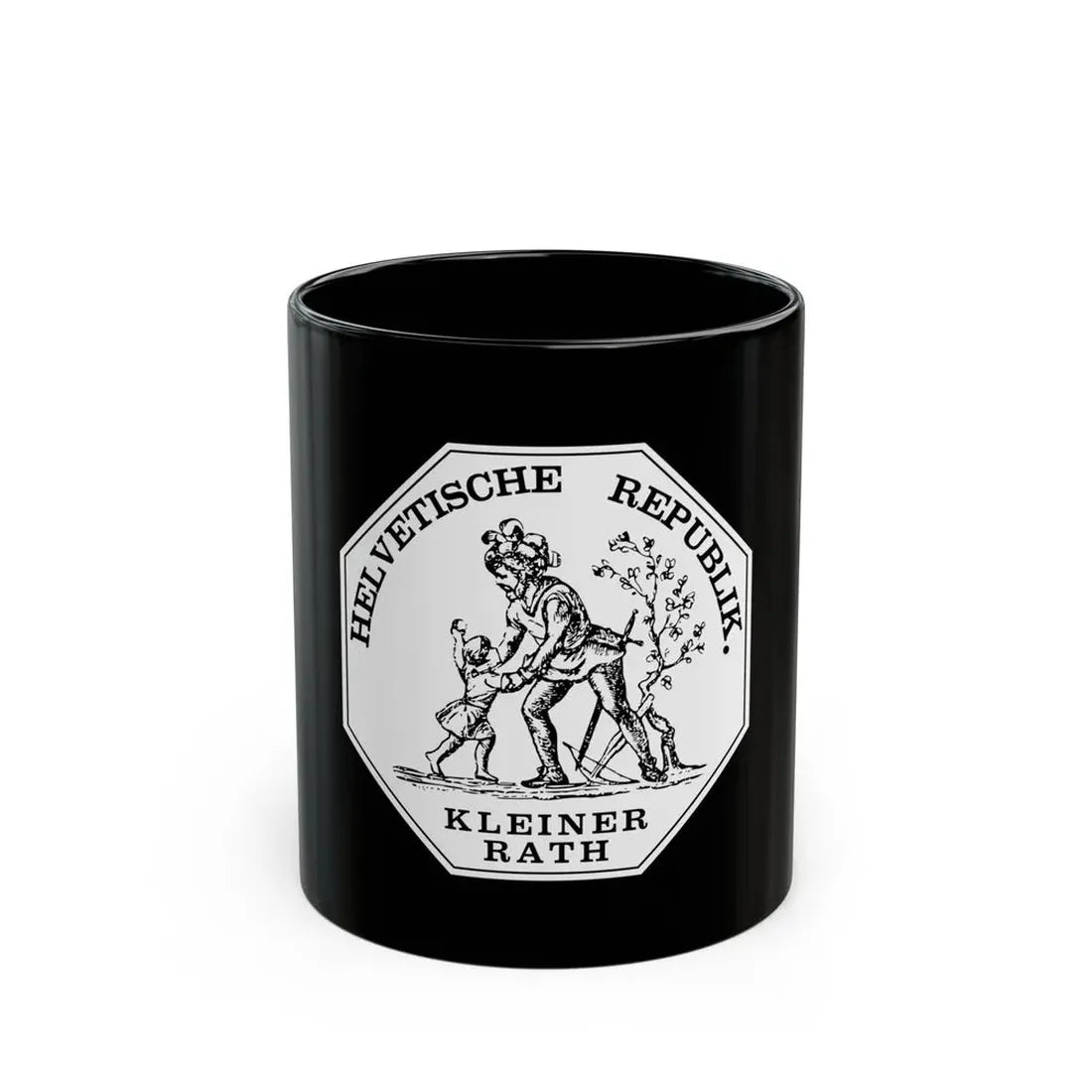 Seal of the Helvetic Republic, Kleiner Rath - Black Coffee Mug 11oz - Go Mug Yourself