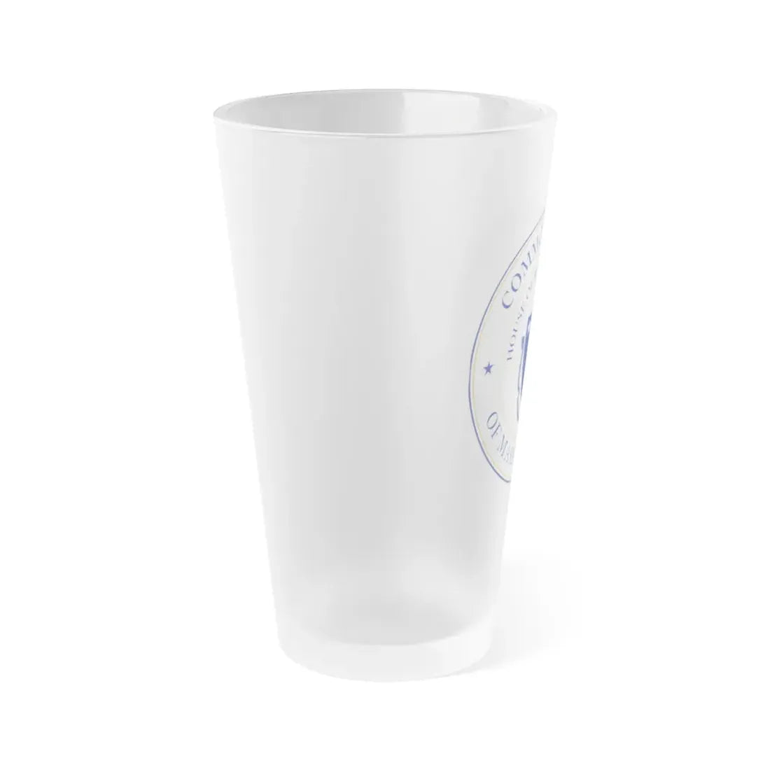 Seal of the House of Representatives of Massachusetts - Frosted Pint Glass 16oz - Go Mug Yourself