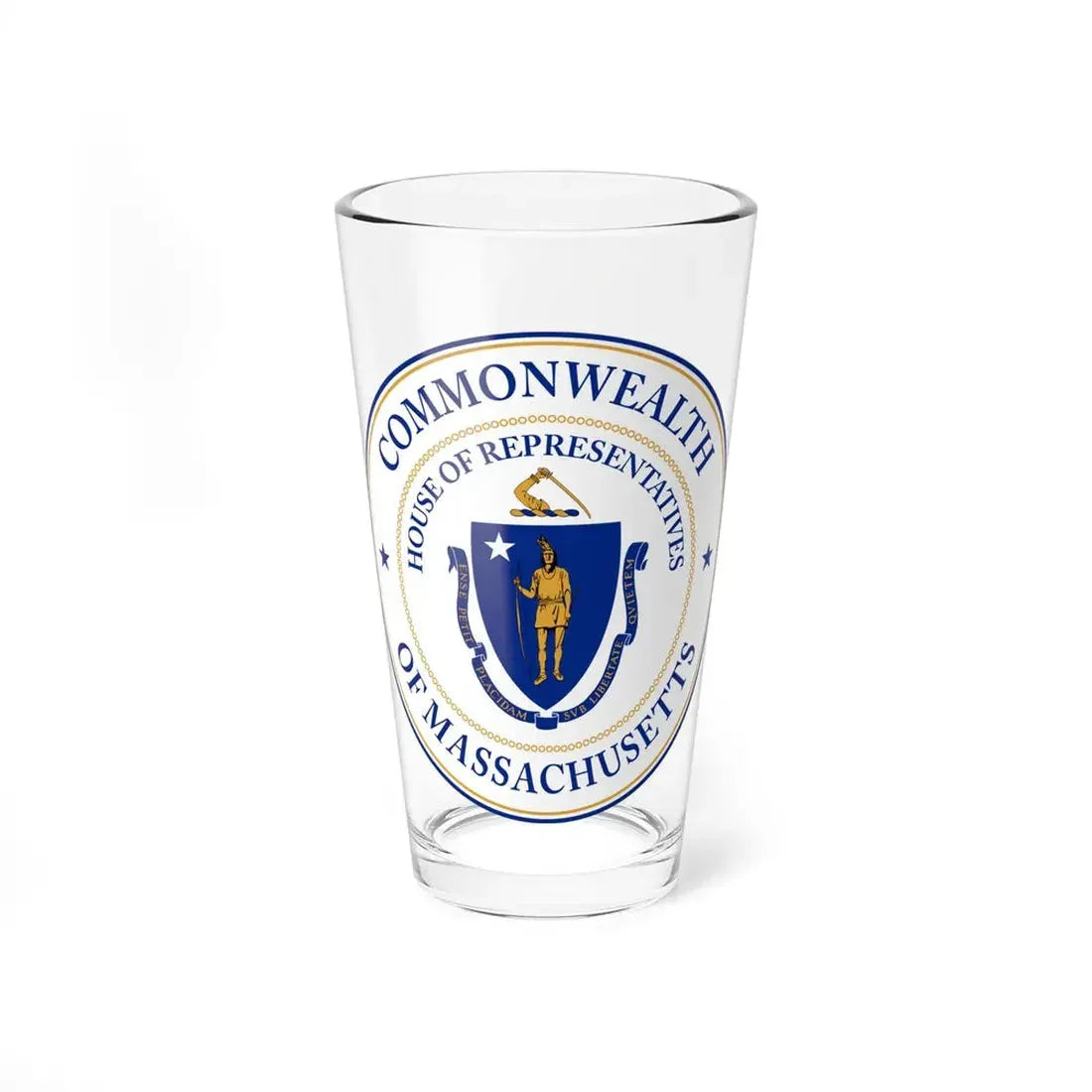 Seal of the House of Representatives of Massachusetts - Pint Glass 16oz 16oz - Go Mug Yourself