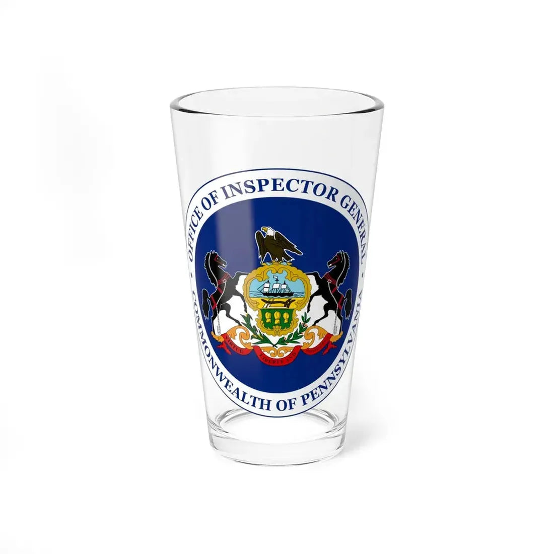Seal of the Inspector General of Pennsylvania - Pint Glass 16oz 16oz - Go Mug Yourself