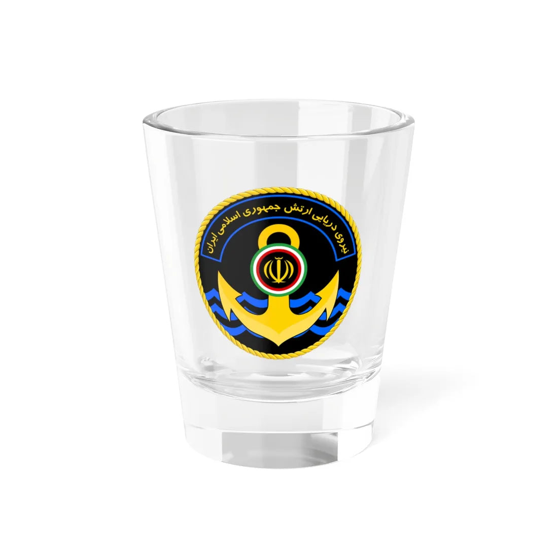 Seal of the Islamic Republic of Iran Navy (Iran) (Coat of Arms) Shot Glass 1.5oz - Go Mug Yourself