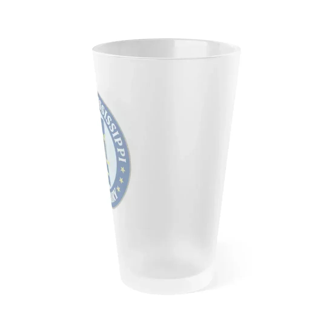 Seal of the Judiciary of Mississippi - Frosted Pint Glass 16oz - Go Mug Yourself