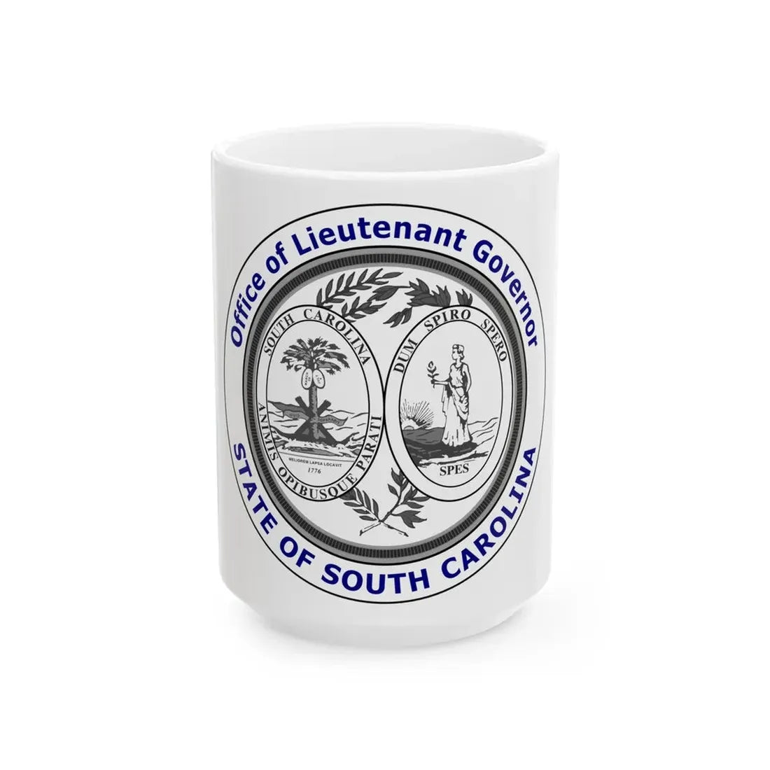 Seal of the Lieutenant Governor of South Carolina - White Coffee Mug 15oz - Go Mug Yourself