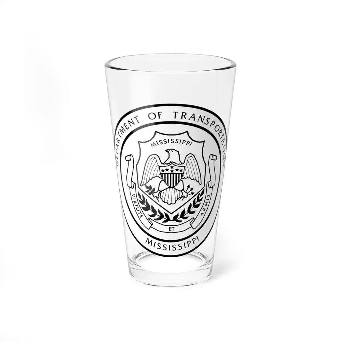 Seal of the Mississippi Department of Transportation - Pint Glass 16oz 16oz - Go Mug Yourself