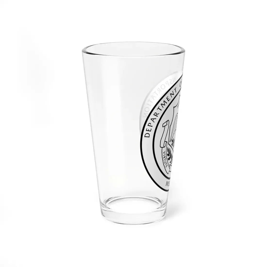 Seal of the Mississippi Department of Transportation - Pint Glass 16oz - Go Mug Yourself