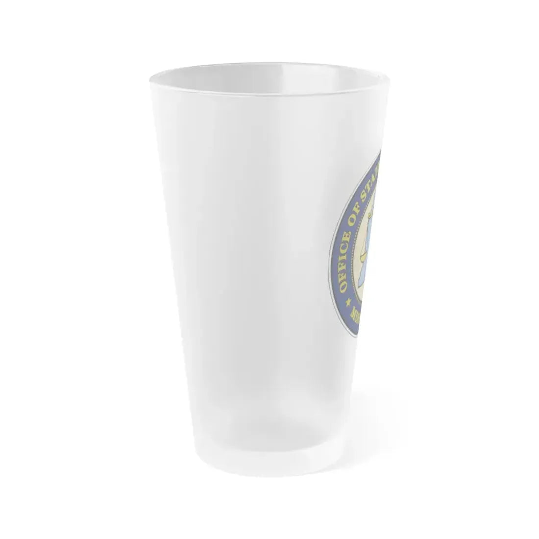 Seal of the Mississippi Office of State Public Defender - Frosted Pint Glass 16oz - Go Mug Yourself