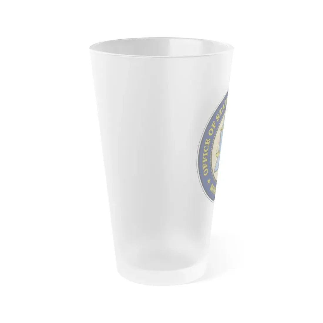 Seal of the Mississippi Office of State Public Defender - Frosted Pint Glass 16oz - Go Mug Yourself