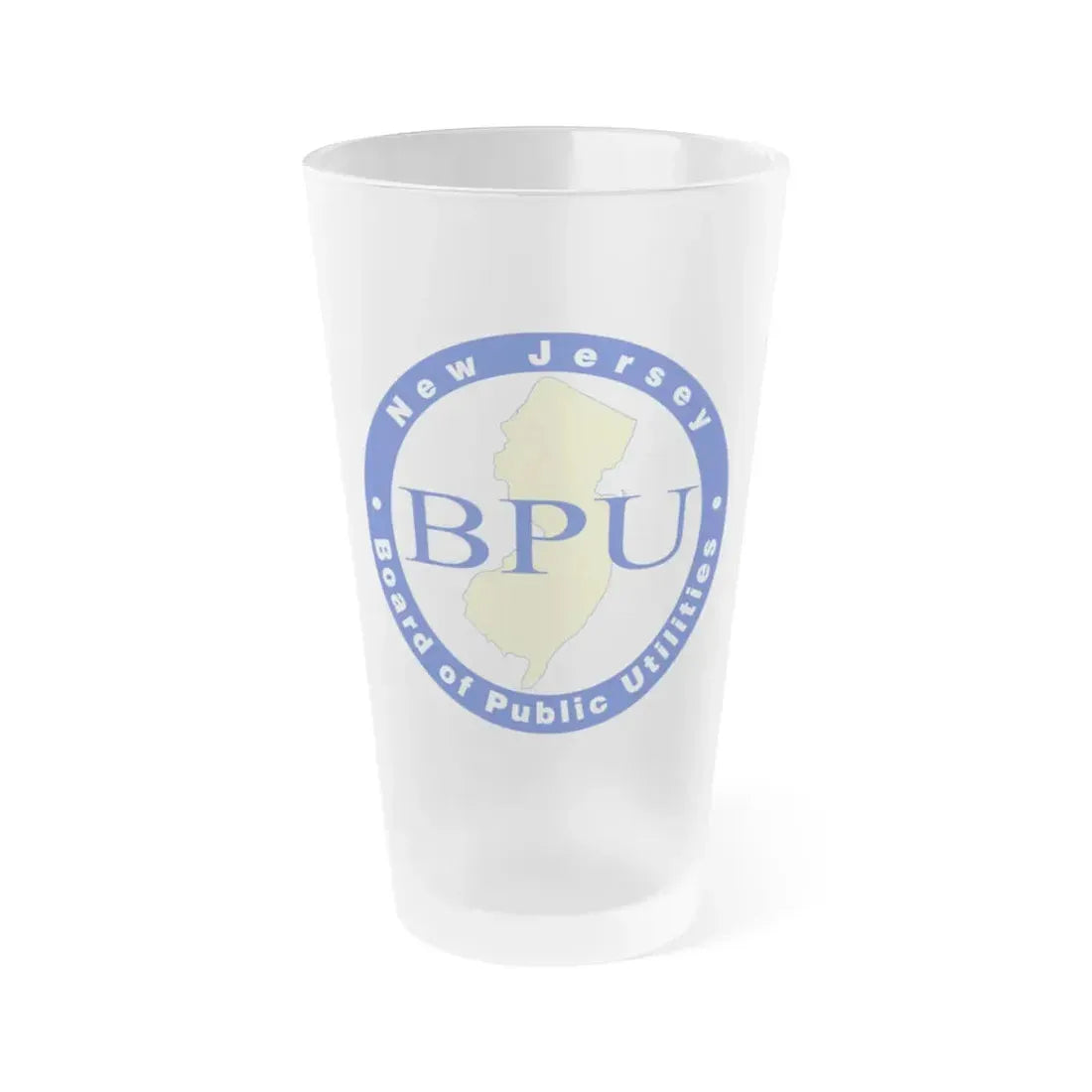 Seal of the New Jersey Board of Public Utilities - Frosted Pint Glass 16oz 16oz Frosted - Go Mug Yourself
