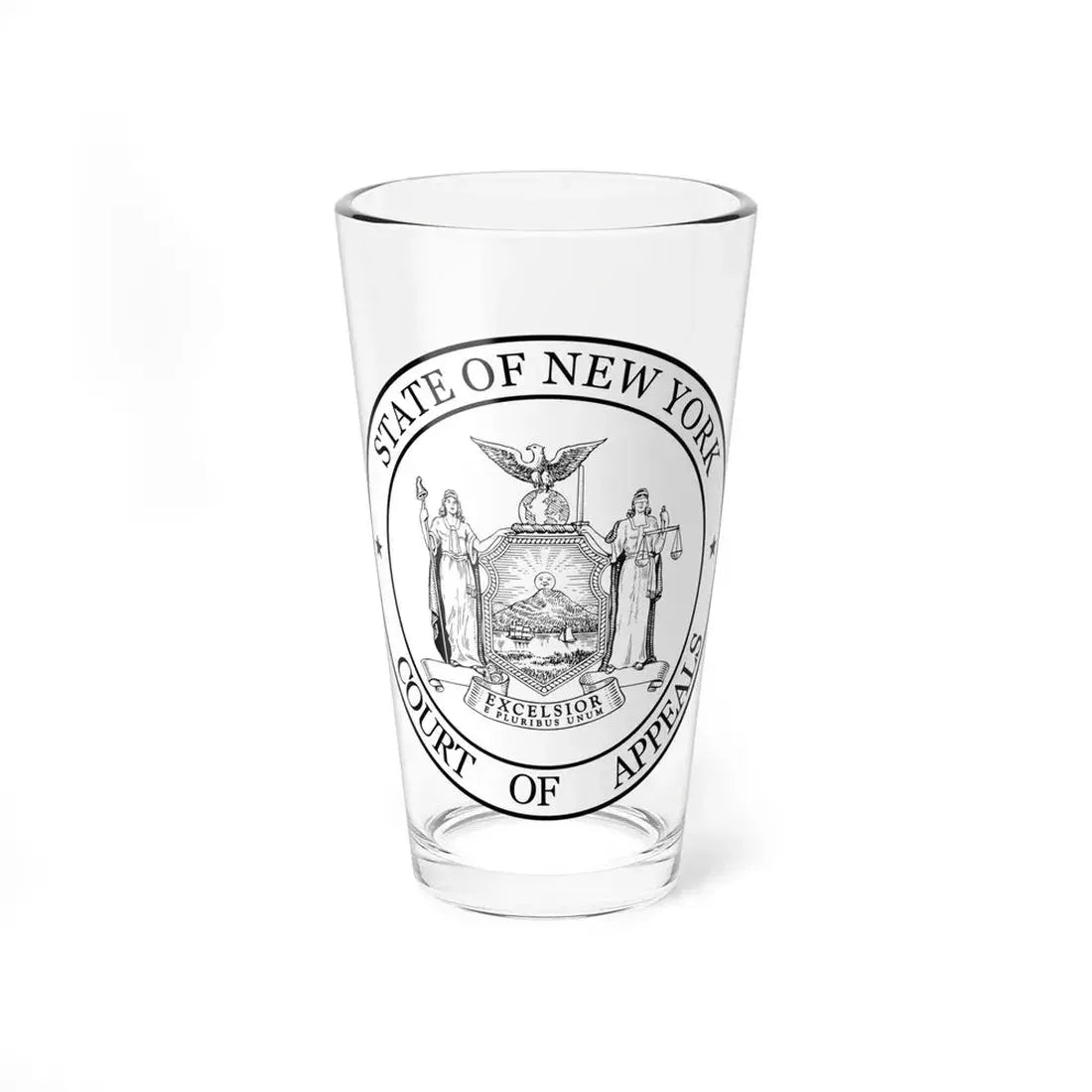 Seal of the New York Court of Appeals - Pint Glass 16oz 16oz - Go Mug Yourself