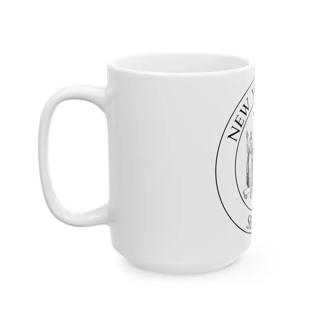 Seal of the New York State Senate - White Coffee Mug - Go Mug Yourself