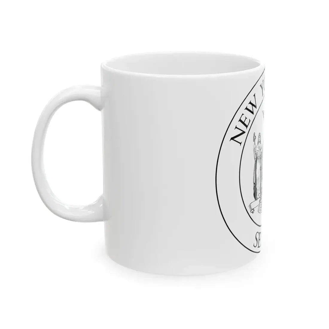 Seal of the New York State Senate - White Coffee Mug - Go Mug Yourself