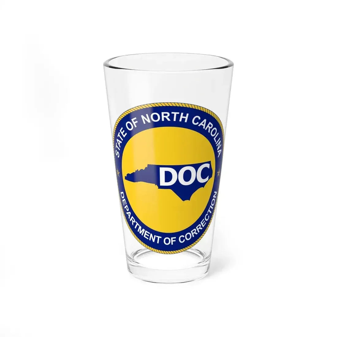 Seal of the North Carolina Department of Correction - Pint Glass 16oz 16oz - Go Mug Yourself