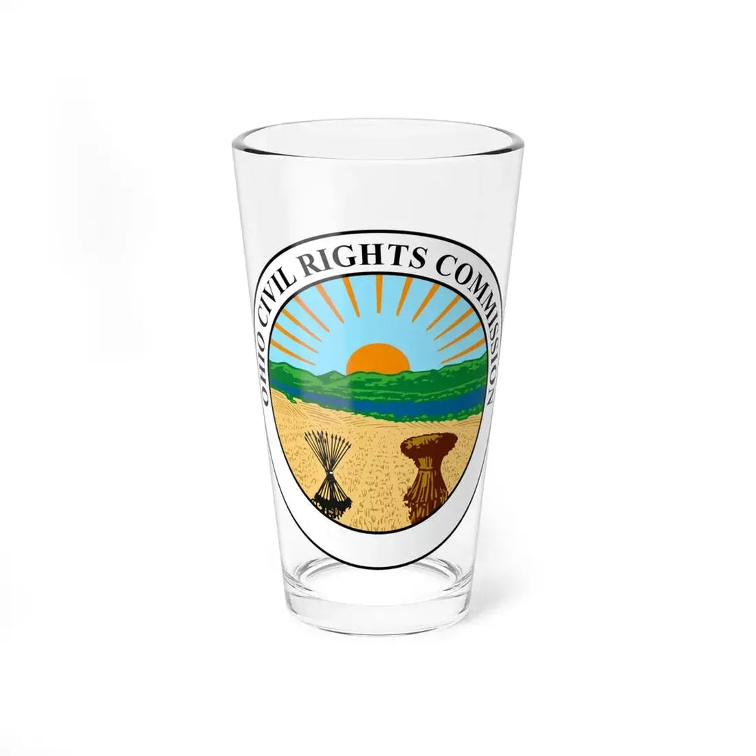 Seal of the Ohio Civil Rights Commission - Pint Glass 16oz 16oz - Go Mug Yourself