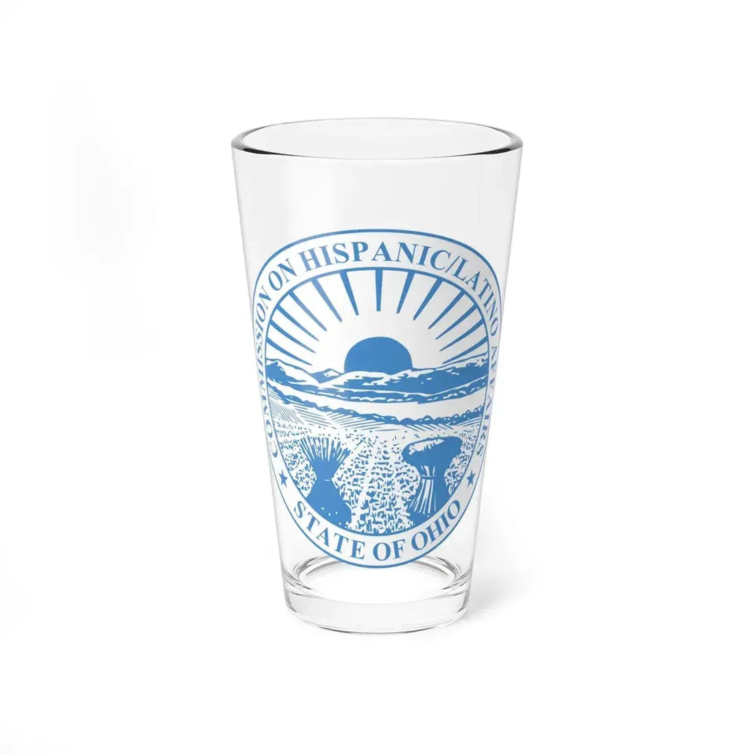 Seal of the Ohio Commission on Hispanic and Latino Affairs - Pint Glass 16oz 16oz - Go Mug Yourself
