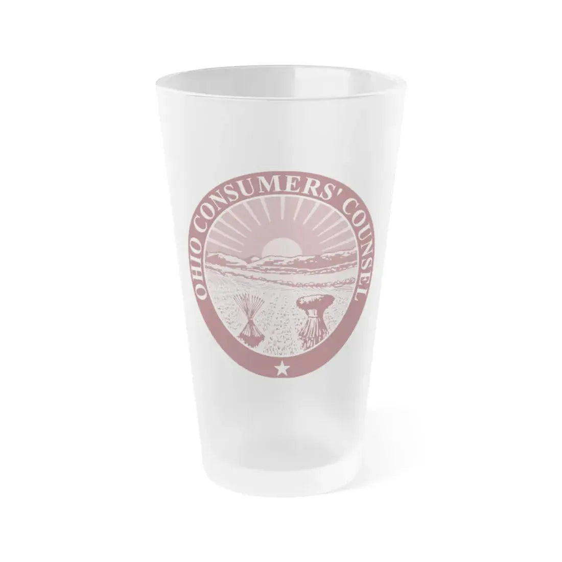 Seal of the Ohio Consumers Counsel - Frosted Pint Glass 16oz 16oz Frosted - Go Mug Yourself