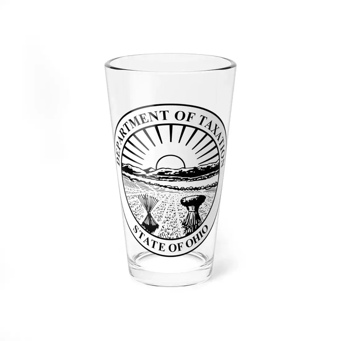 Seal of the Ohio Department of Taxation - Pint Glass 16oz 16oz - Go Mug Yourself