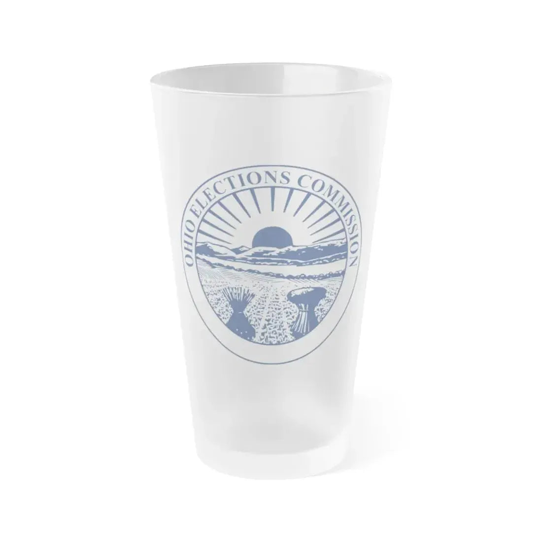 Seal of the Ohio Elections Commission - Frosted Pint Glass 16oz 16oz Frosted - Go Mug Yourself
