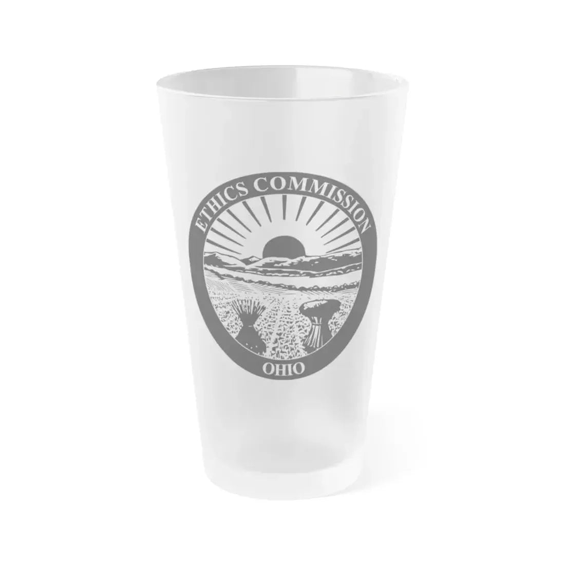 Seal of the Ohio Ethics Commission - Frosted Pint Glass 16oz 16oz Frosted - Go Mug Yourself