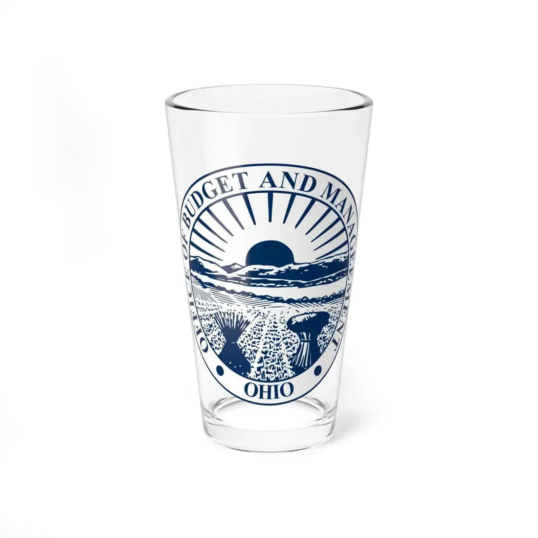 Seal of the Ohio Office of Budget and Management - Pint Glass 16oz 16oz - Go Mug Yourself