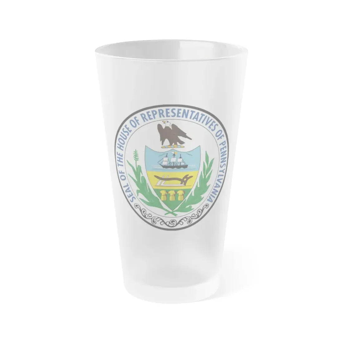 Seal of the Pennsylvania House of Representatives - Frosted Pint Glass 16oz 16oz Frosted - Go Mug Yourself