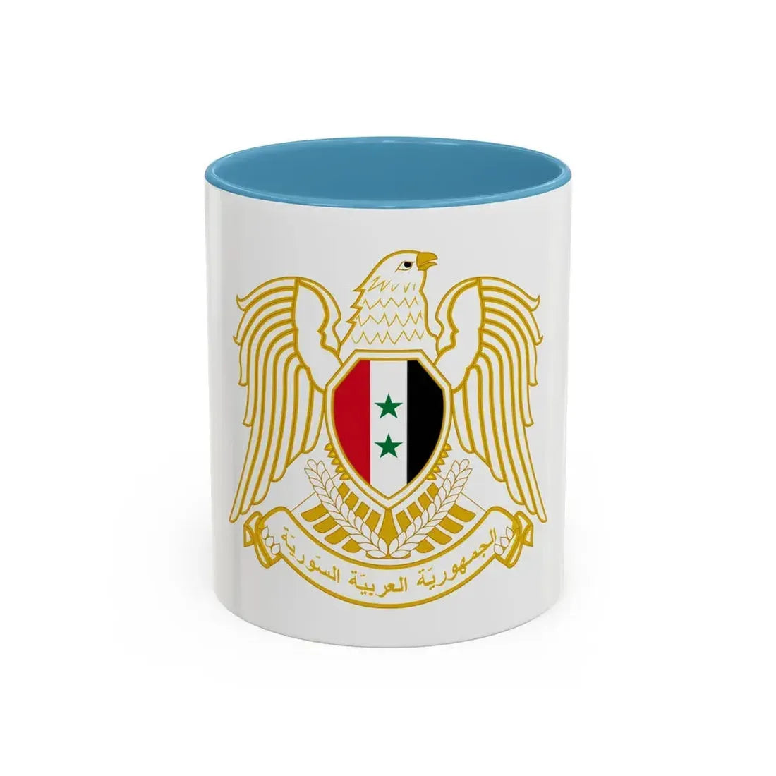 Seal of the People's Assembly of Syria - Accent Coffee Mug 11oz Light Blue - Go Mug Yourself