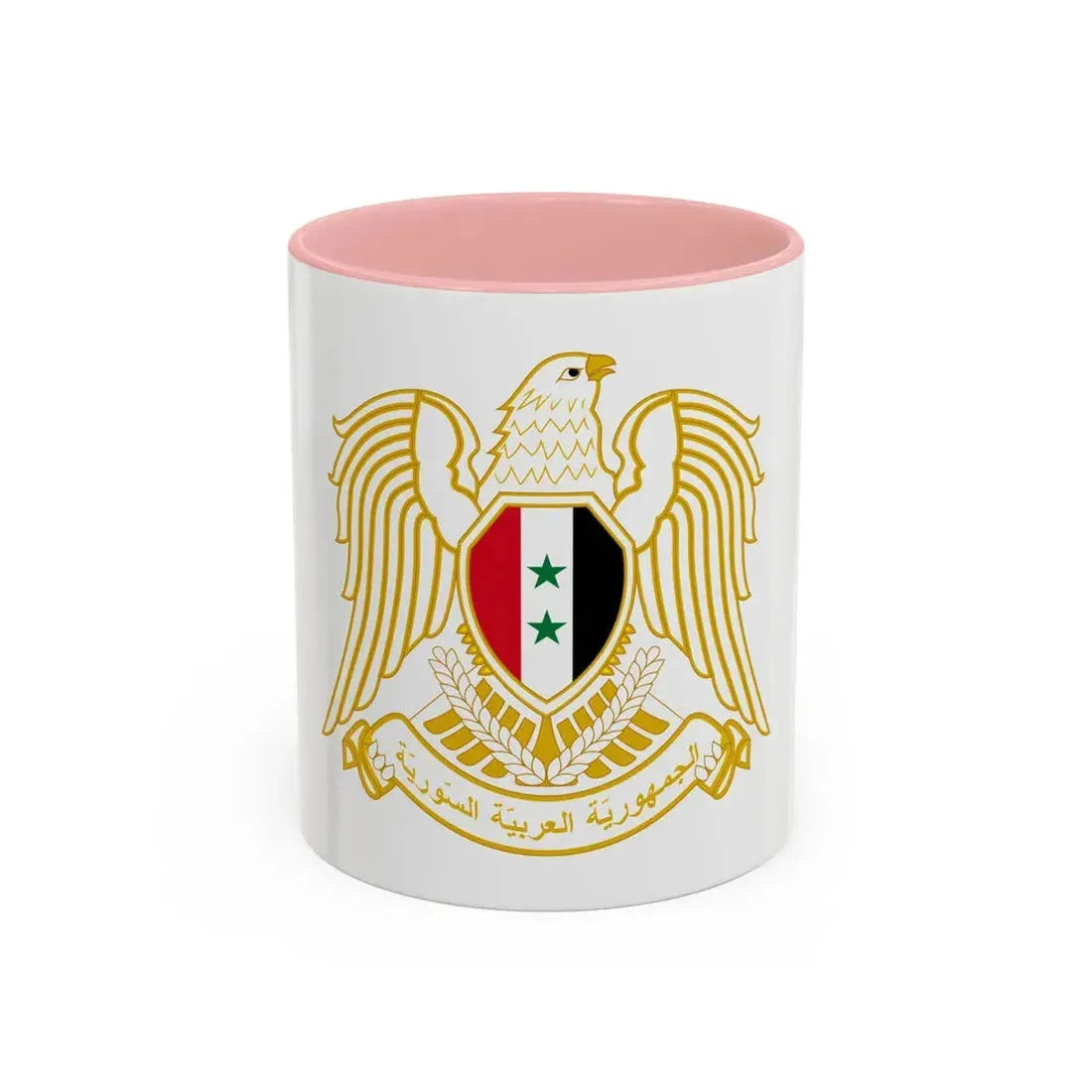 Seal of the People's Assembly of Syria - Accent Coffee Mug 11oz Pink - Go Mug Yourself