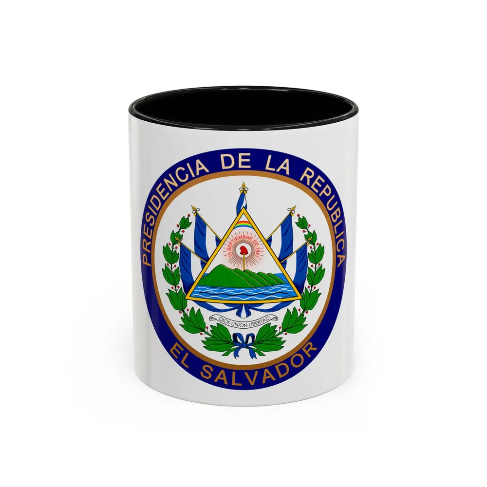 Seal of the President of El Salvador - Accent Coffee Mug 11oz Black - Go Mug Yourself