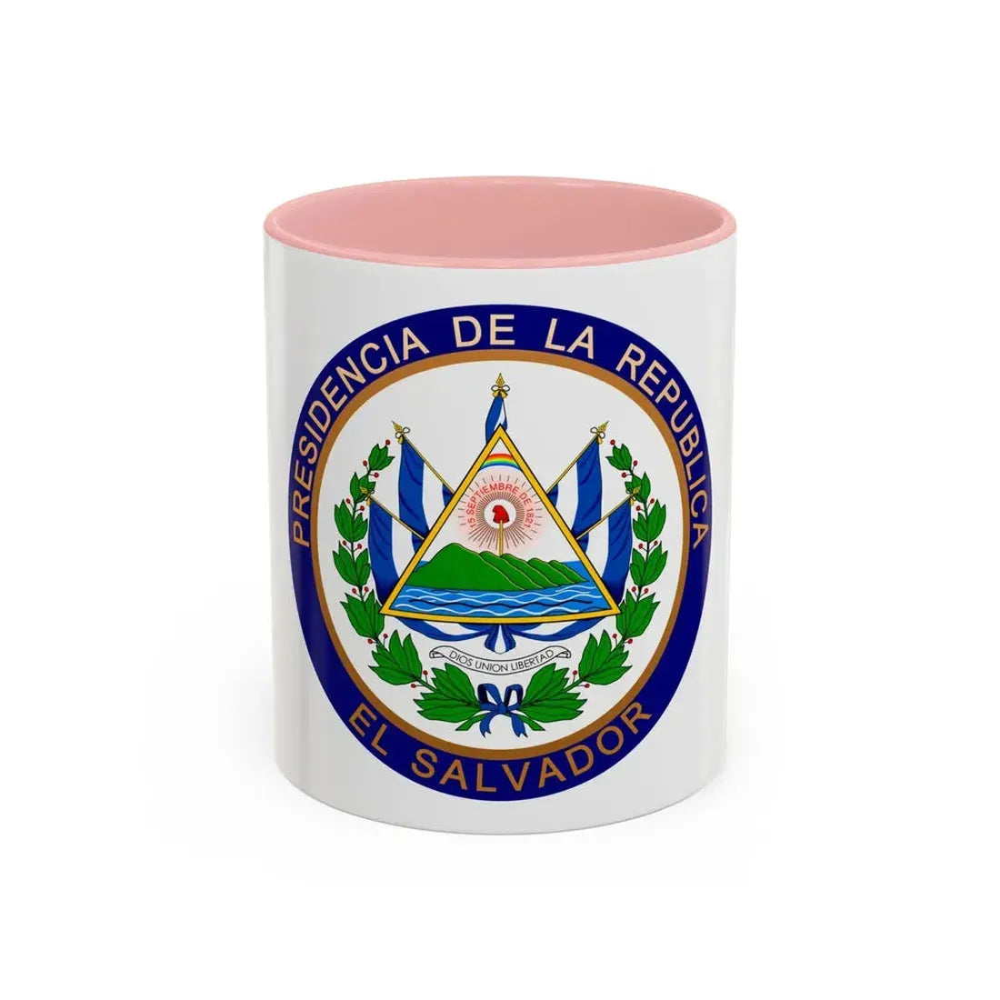 Seal of the President of El Salvador - Accent Coffee Mug 11oz Pink - Go Mug Yourself
