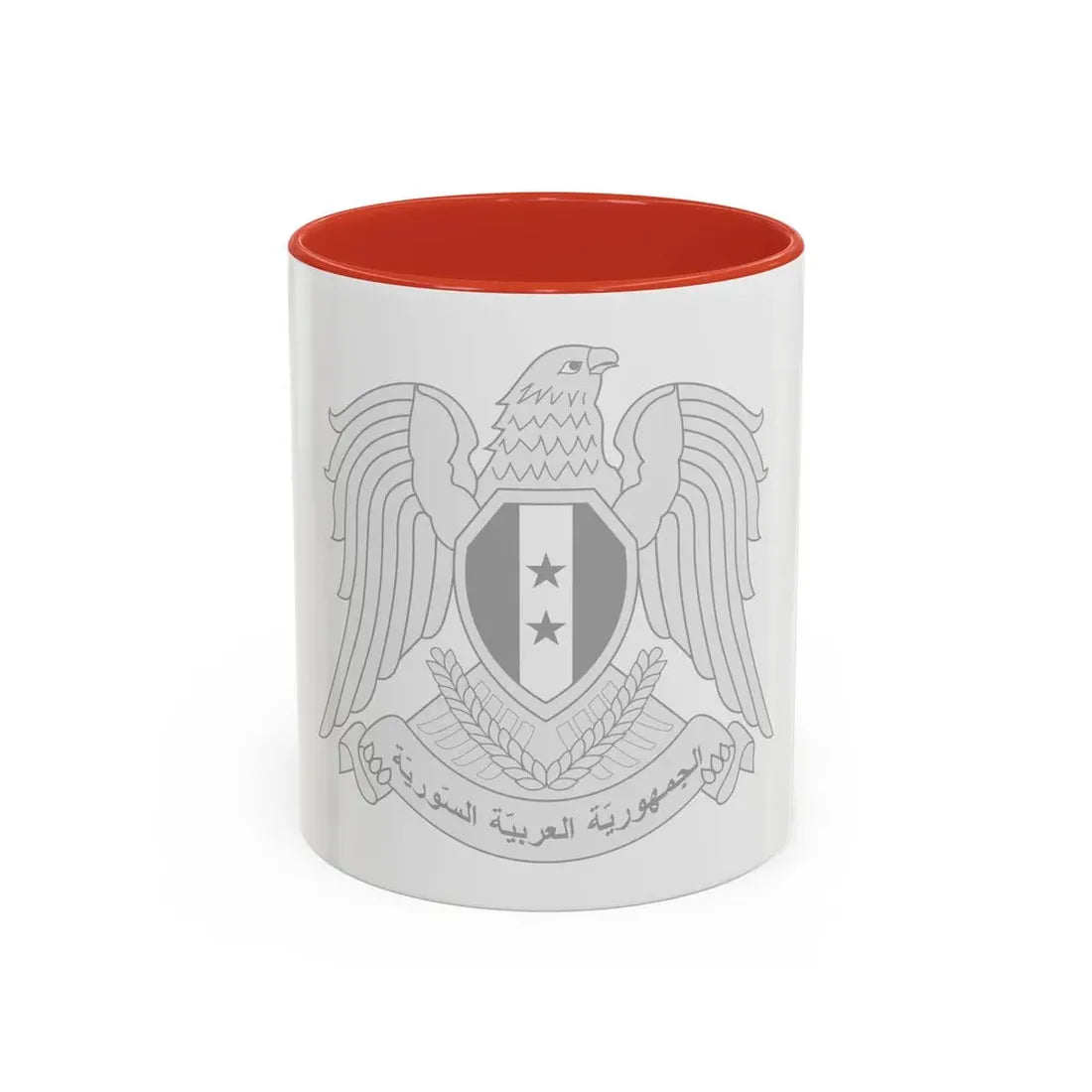 Seal of the President of Syria - Accent Coffee Mug 11oz Red - Go Mug Yourself