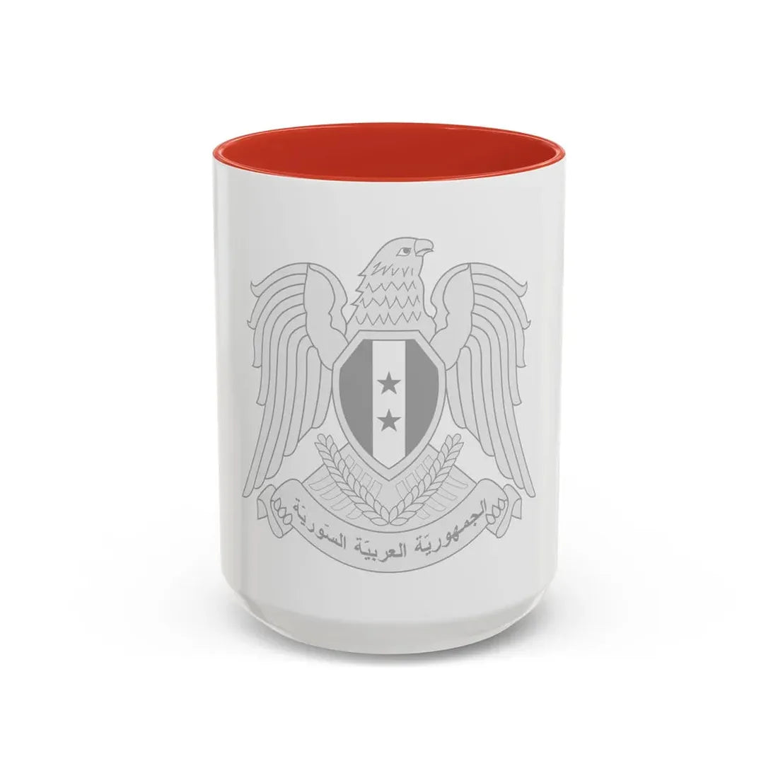 Seal of the President of Syria - Accent Coffee Mug 15oz Red - Go Mug Yourself