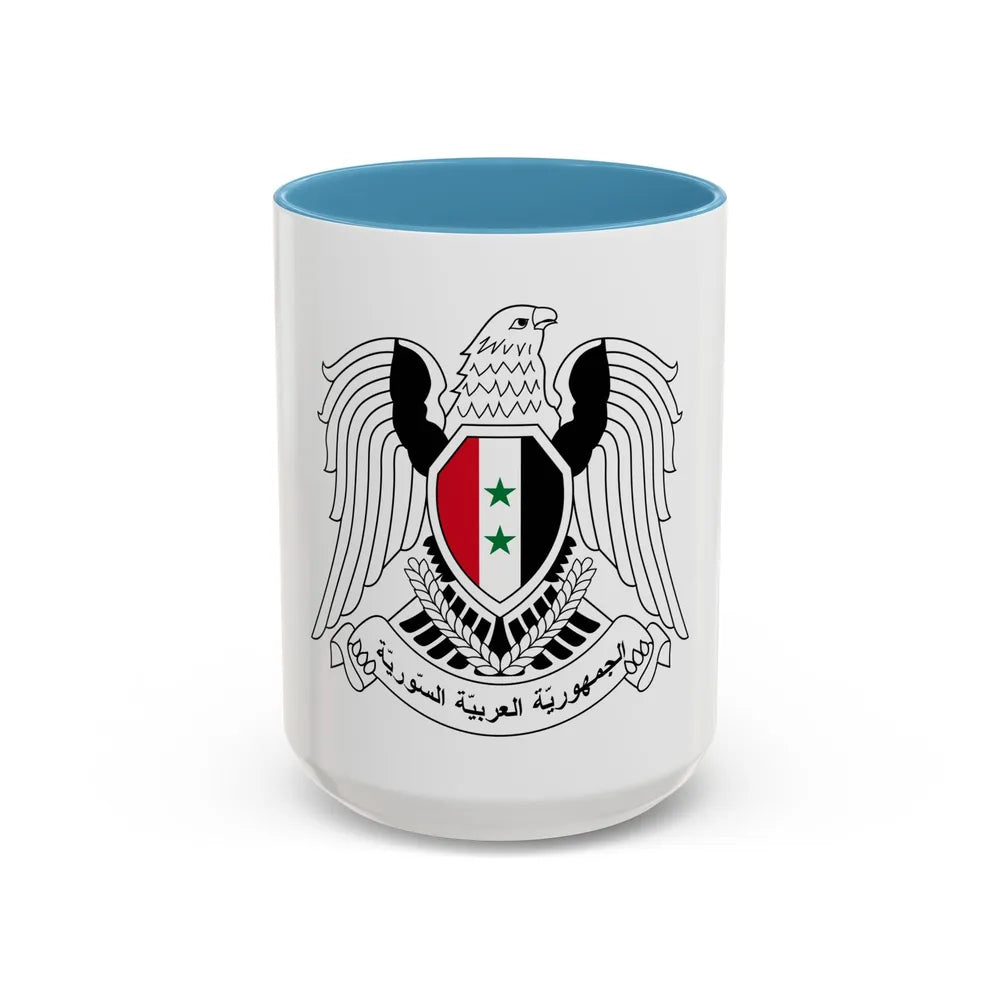 Seal of the Prime Minister of Syria - Accent Coffee Mug 15oz Light Blue - Go Mug Yourself