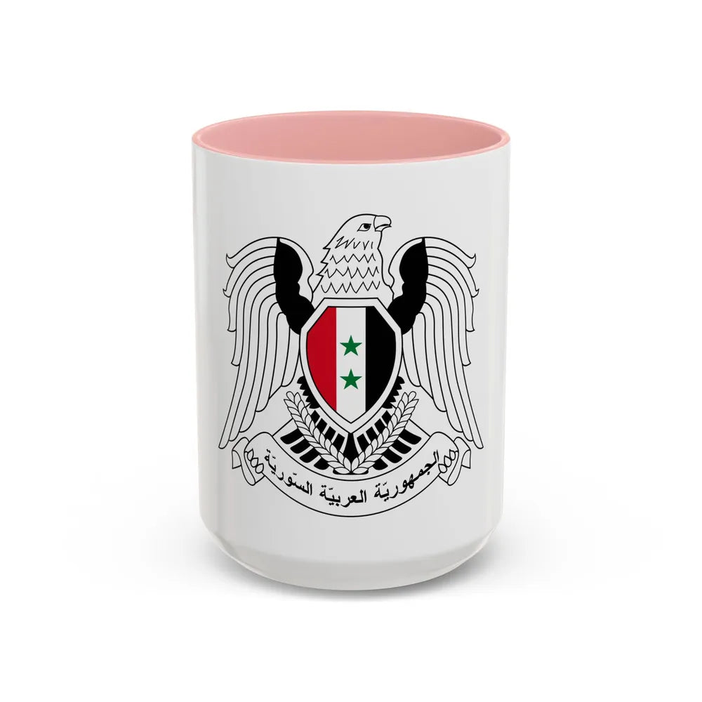 Seal of the Prime Minister of Syria - Accent Coffee Mug 15oz Pink - Go Mug Yourself