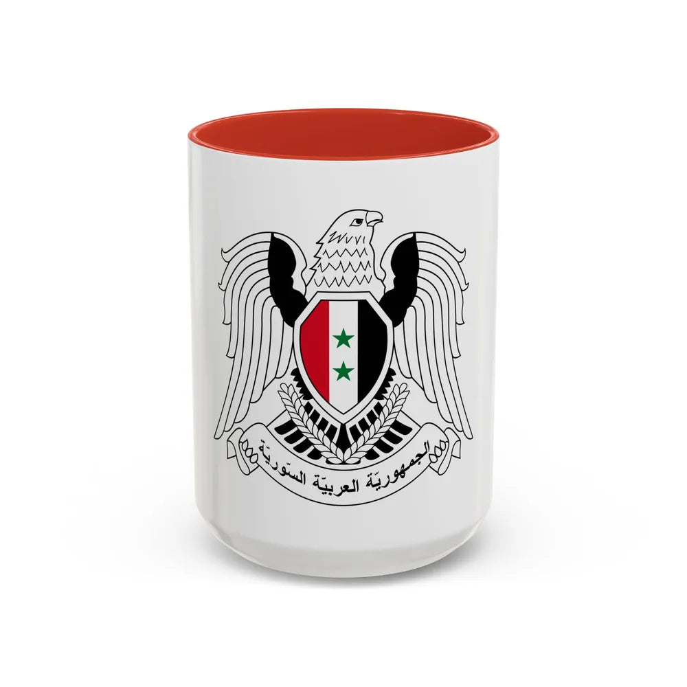 Seal of the Prime Minister of Syria - Accent Coffee Mug 15oz Red - Go Mug Yourself