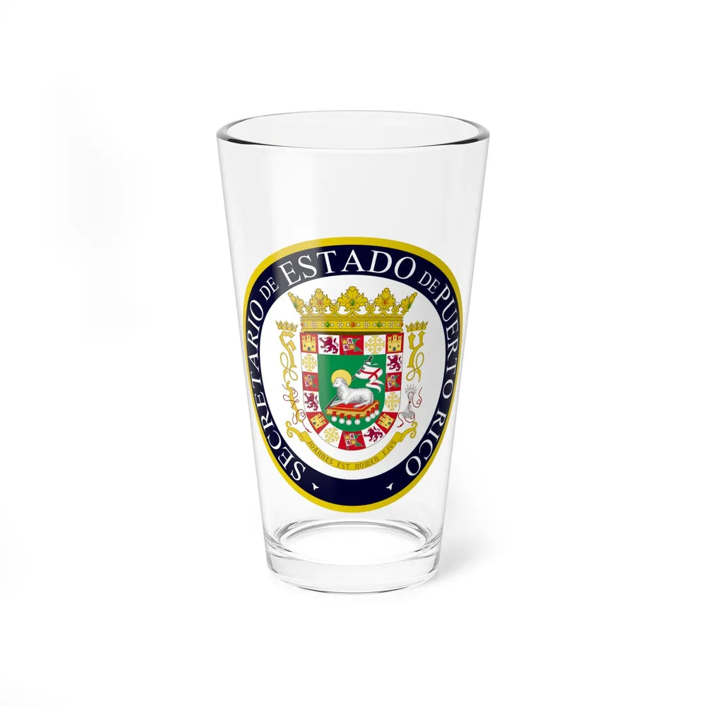 Seal of the Secretary of State of Puerto Rico - Pint Glass 16oz 16oz - Go Mug Yourself