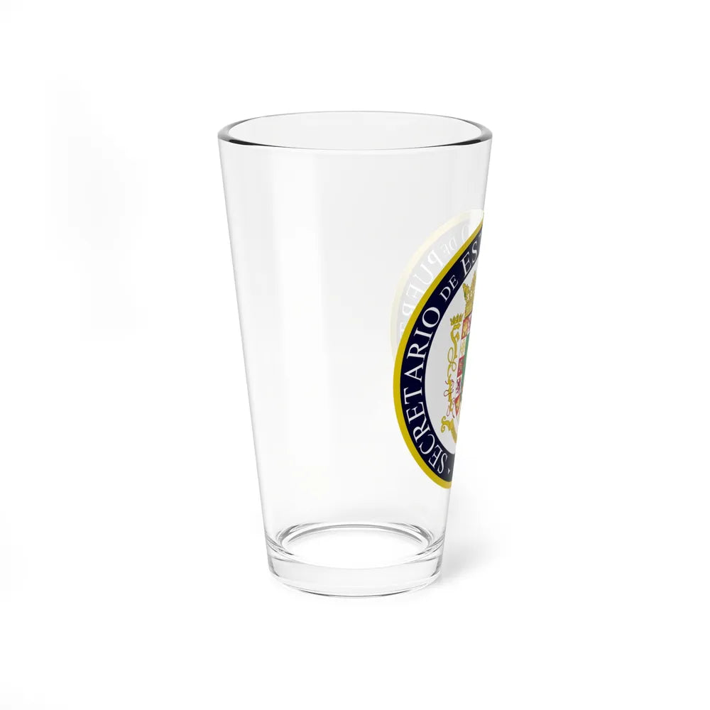 Seal of the Secretary of State of Puerto Rico - Pint Glass 16oz - Go Mug Yourself
