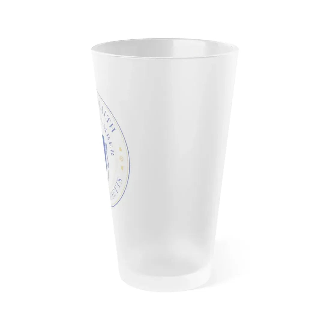 Seal of the Senate of Massachusetts - Frosted Pint Glass 16oz - Go Mug Yourself
