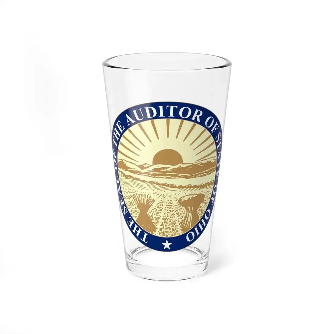 Seal of the State Auditor of Ohio - Pint Glass 16oz 16oz - Go Mug Yourself