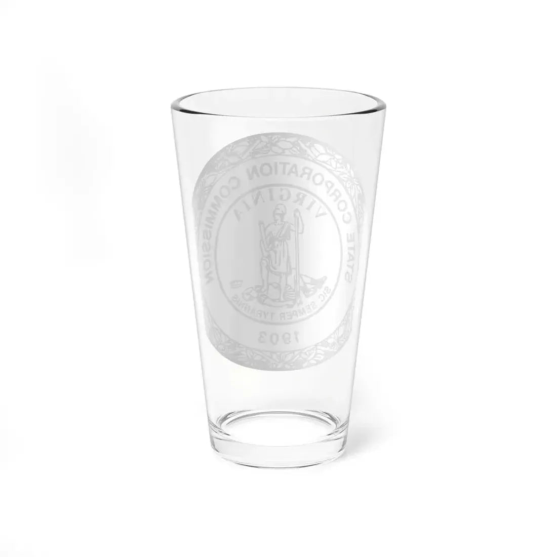 Seal of the State Corporation Commission of Virginia - Pint Glass 16oz - Go Mug Yourself