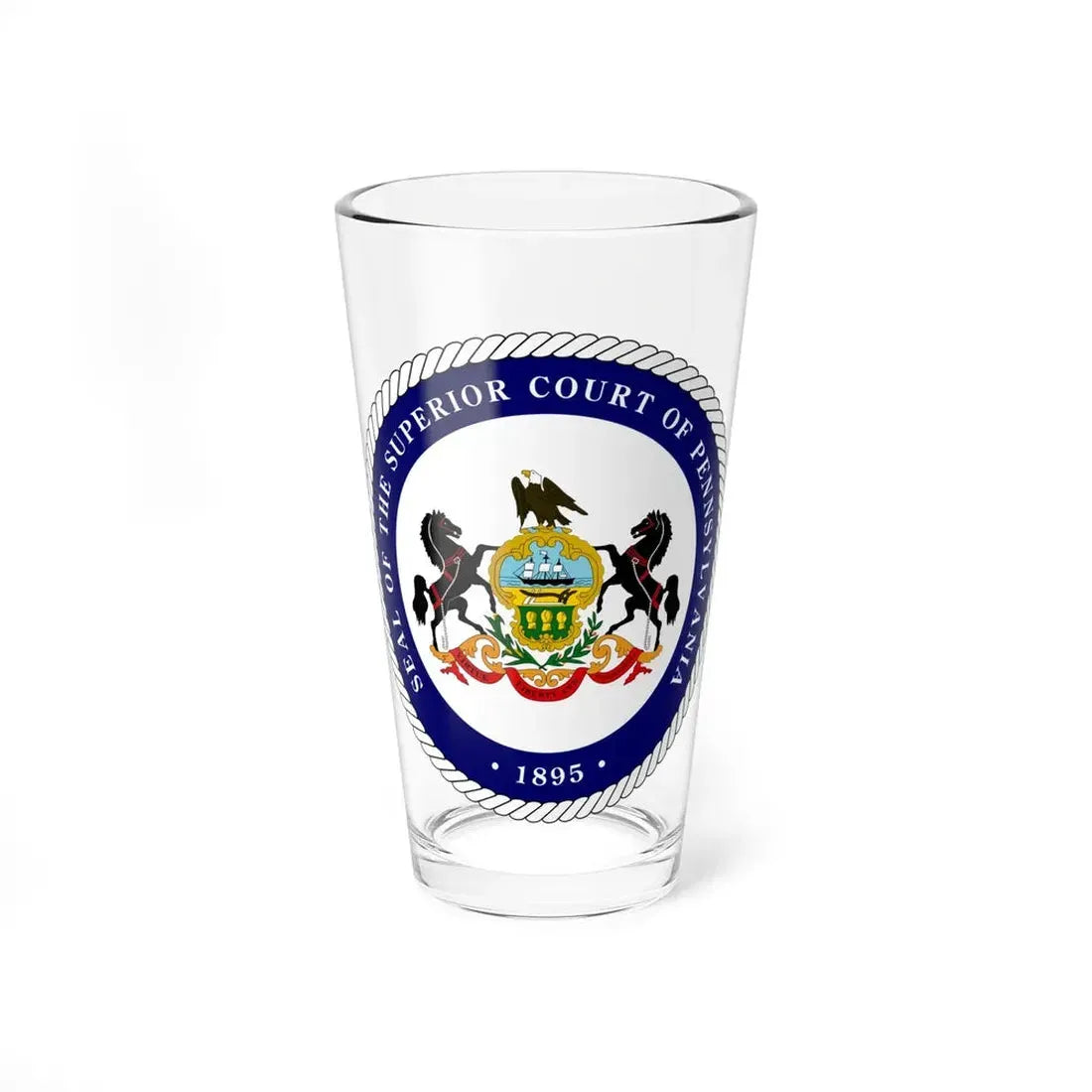 Seal of the Superior Court of Pennsylvania - Pint Glass 16oz 16oz - Go Mug Yourself